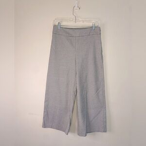 Rachel Zoe Wide Leg Cropped Black White Trouser Work Dress Pants Office Size 4